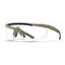Ballistic Goggles 308T SABER ADV Smoke / Clear / Rust Tan Frame -